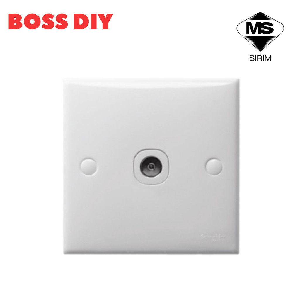 1 Gang Tv Socket With Sirim Series White Switches & Sockets / Switch ...