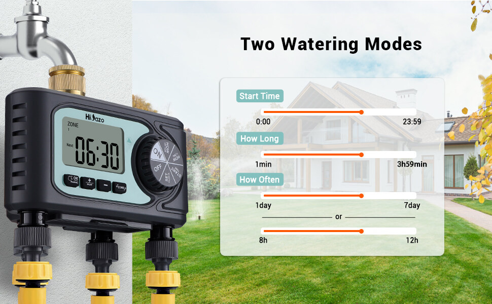 INKBIRD 4 Zone Digital Water Timer Irrigation system IP54 with Rain ...