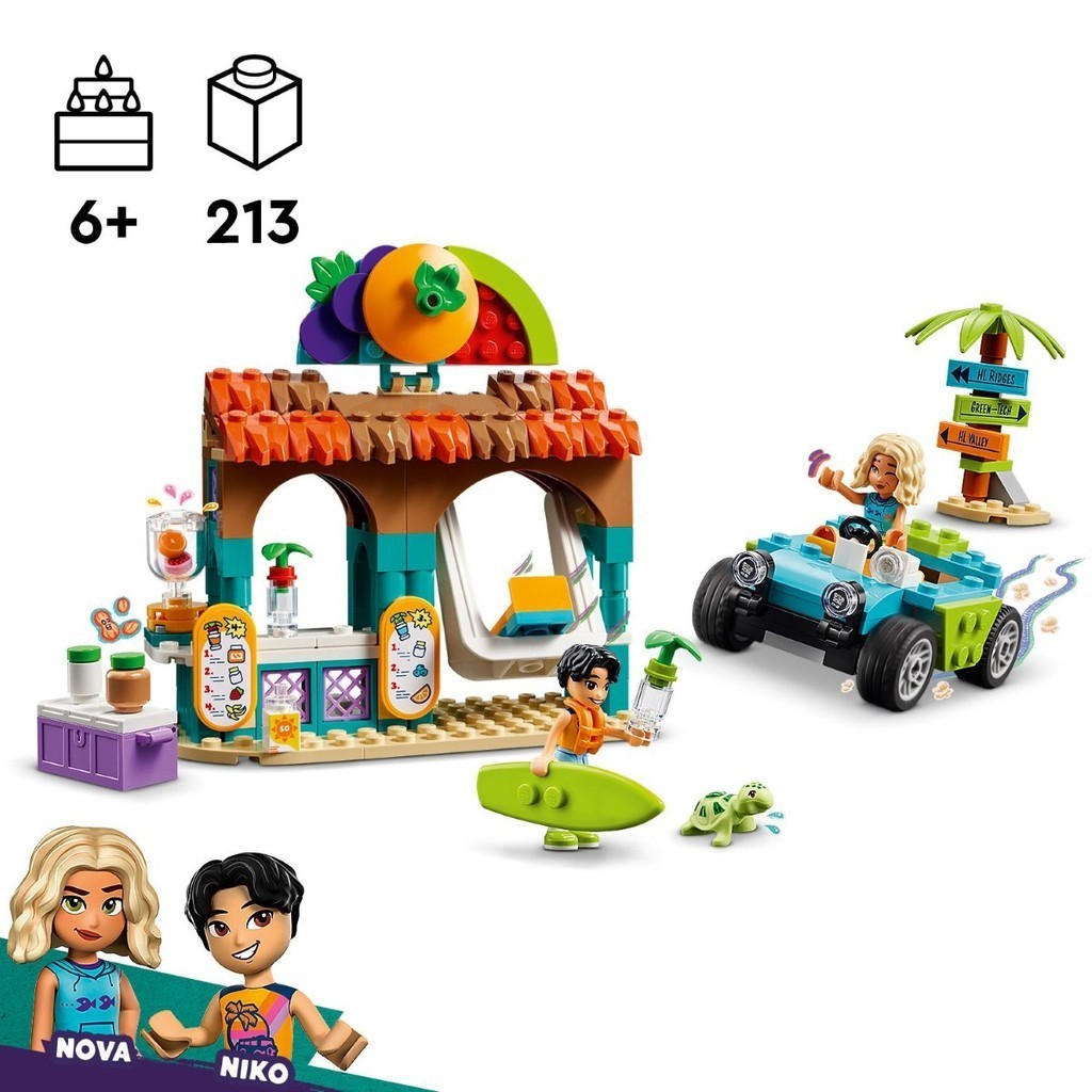 LEGO 42625 Friends Beach Smoothie Stand Building Toy Set (213 Pieces ...