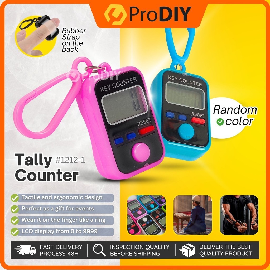 1212-1 Tally Counter Tasbih Digital Cincin Keychain Zikir Digital ...
