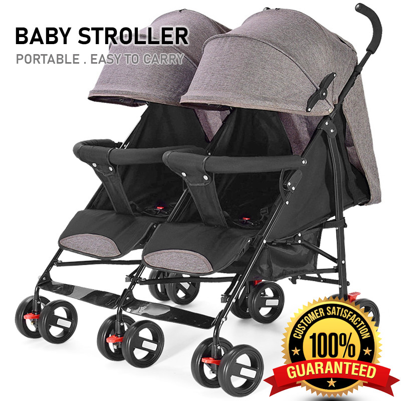 Ultralight Foldable Double Baby Twin Left Right Stroller with 12pcs ...