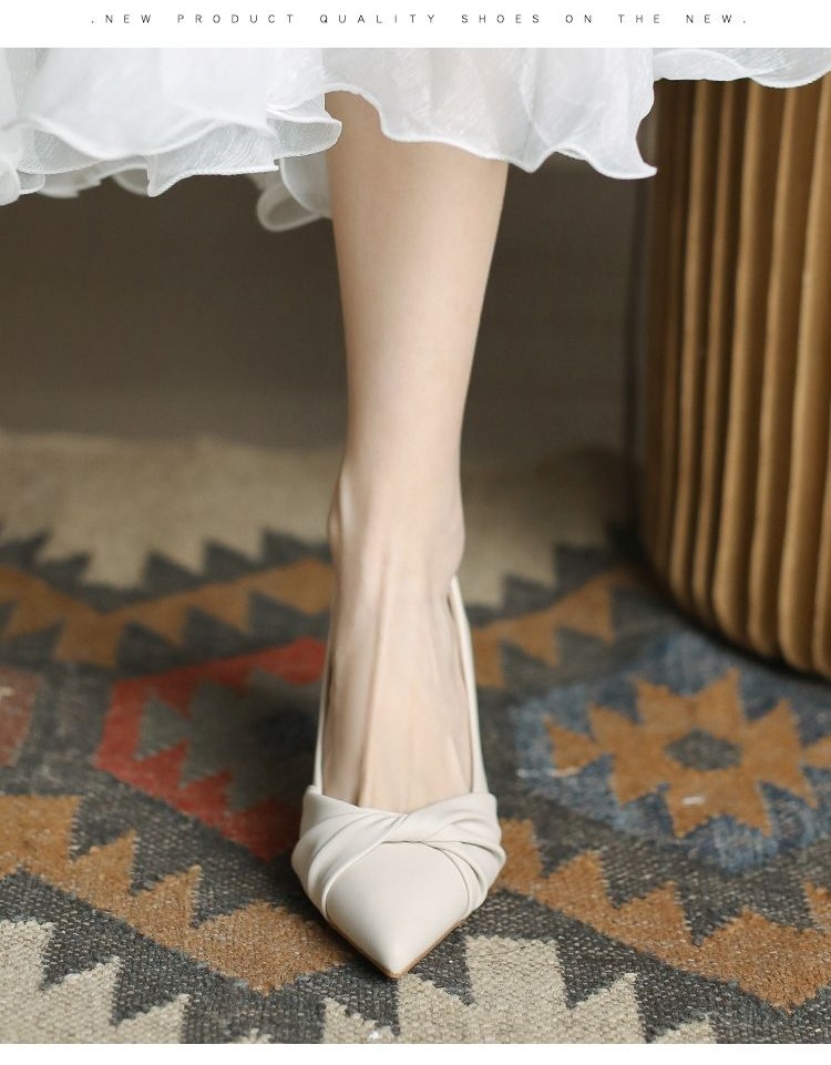 Ready Stock High Heel Shoe Spring Summer New Thin Heel Pointed Style ...