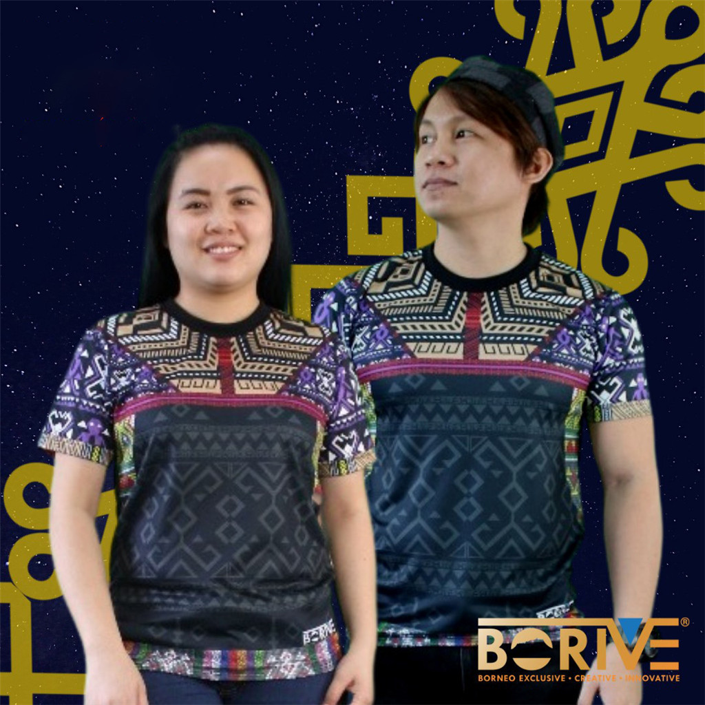 Baju Batik Jersey Traditional Etnik Sabah Sarawak- Round Neck 4 ...