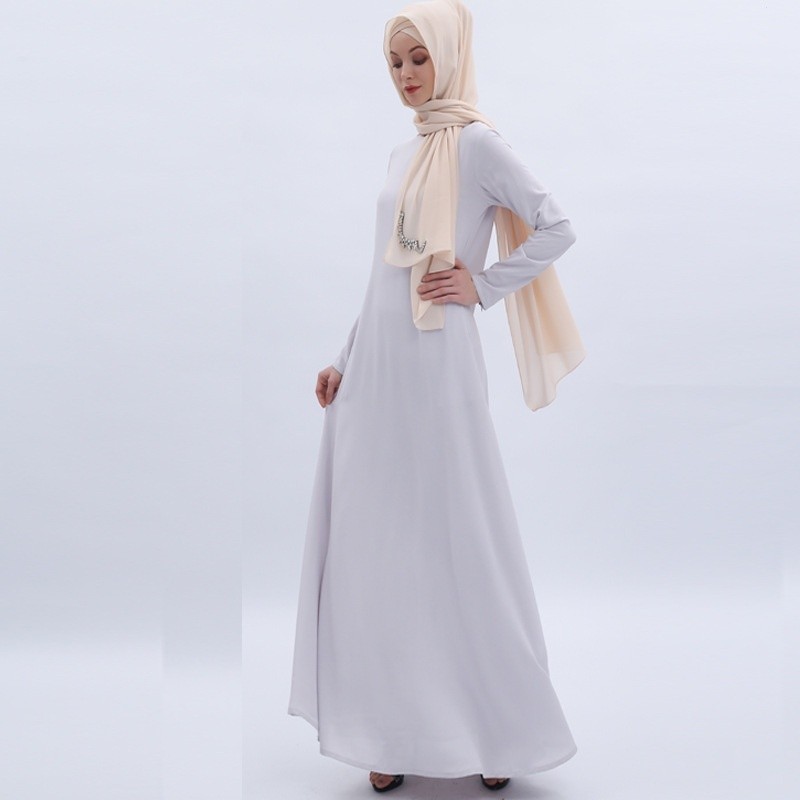 Women Muslimah Jubah Dress Long Plain Dress Abaya Kaftan Murah Plus ...