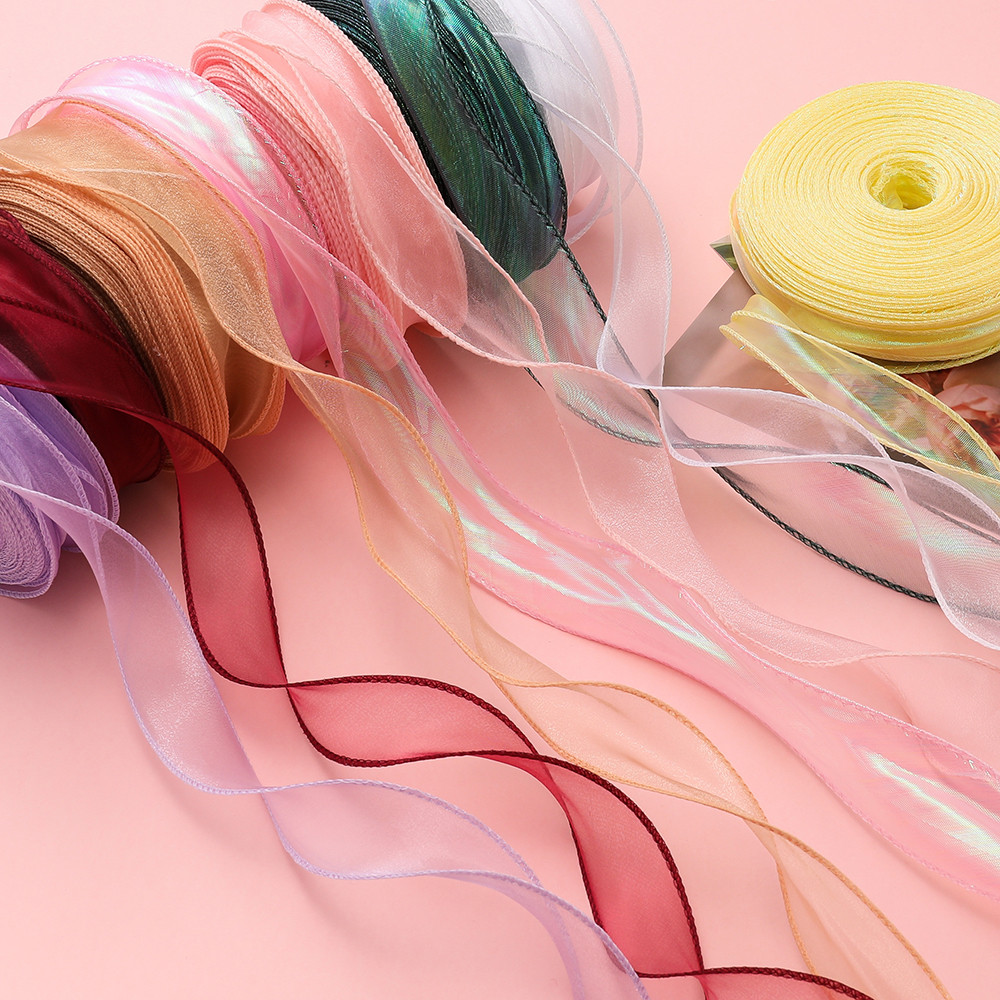 St.kunkka 40mm Fishtail Yarn Transparent Ribbon Colorful Chiffon Ribbon ...