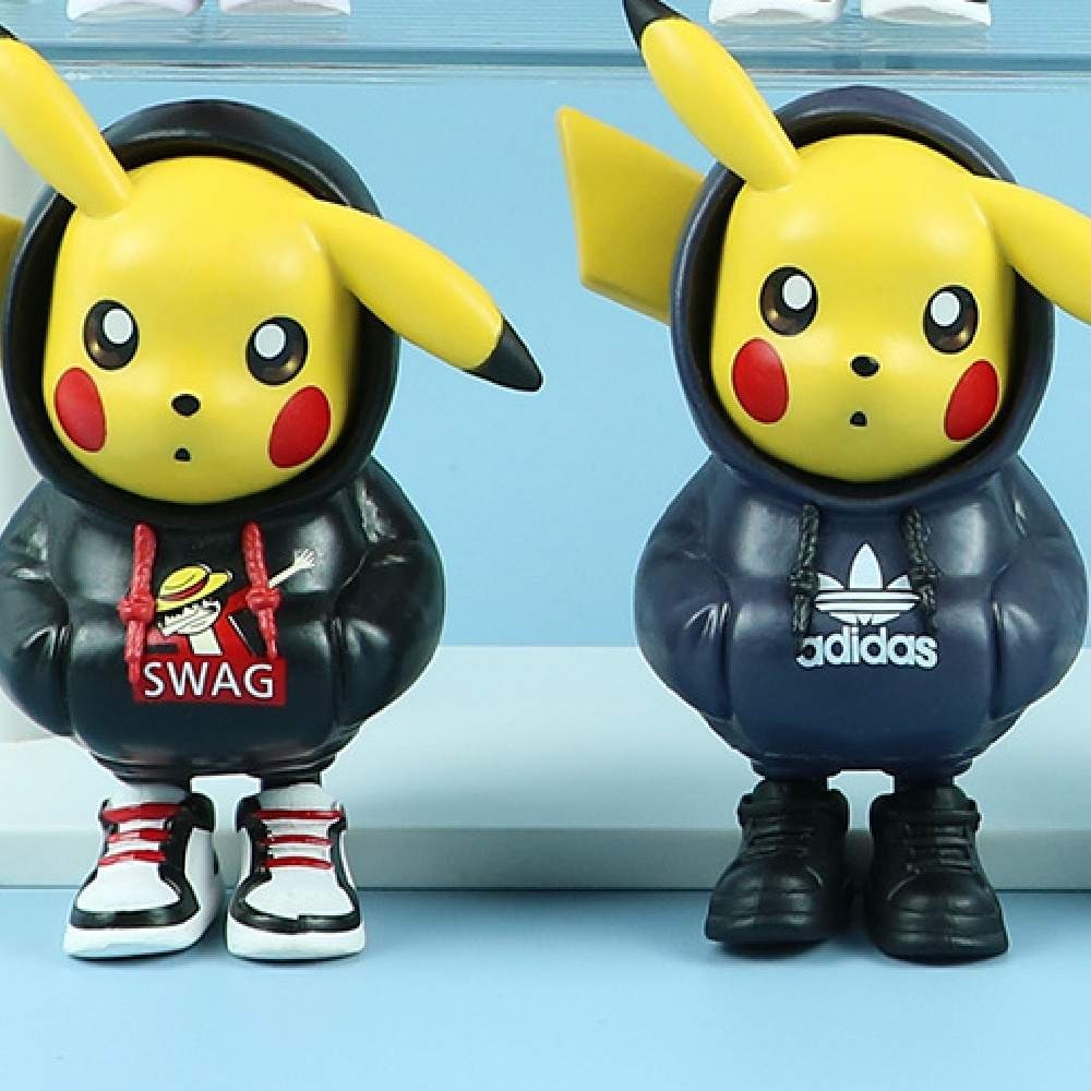Pikachu Collectible Figure In Pvc With Adorable Hoodie Styles Fans For ...