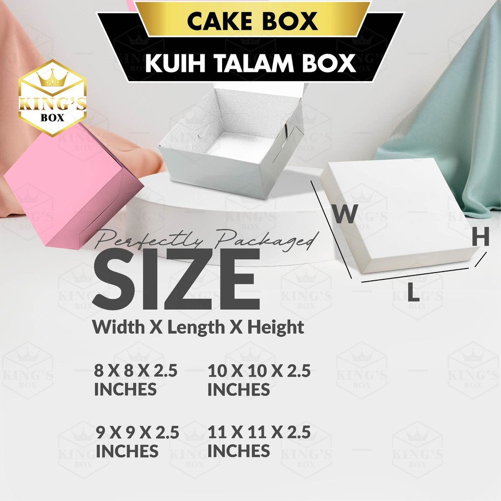 Kotak Kuih Talam Kuih Box Cake Box Pizza Box Packaging Box Packing Box ...