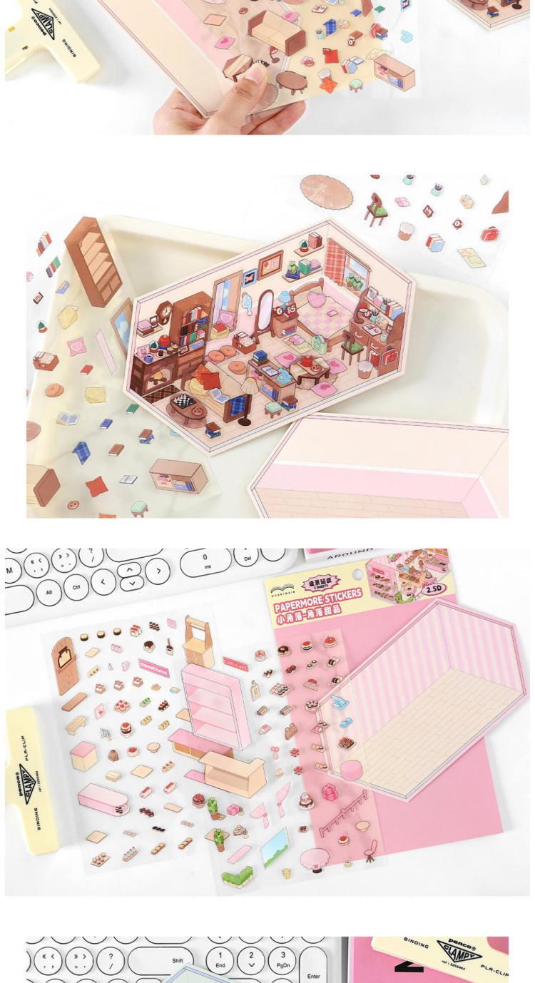ENWEI 3 Pcs [PaperMore Small Corner Series] Cute Miniature Scene Cabin ...