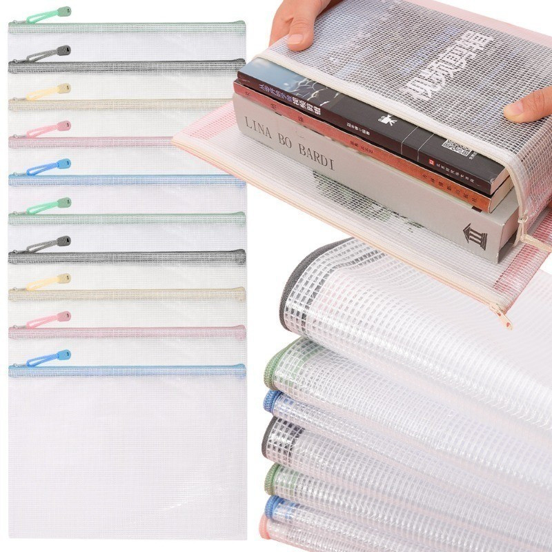 [ Featured ] Mesh File Storage Bag - Documents Subpacking Pouch ...