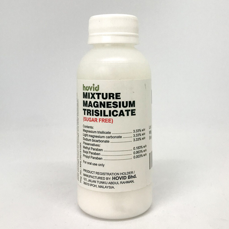 HOVID MIXTURE MAGNESIUM TRISILICATE (MMT) 120ML (EXP: 03/2027) Gastric ...