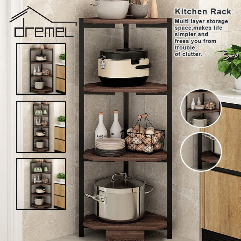 DREMEL 4/5 Layer Kitchen Rack Floor Standing Multilayer Corner Cabinet ...