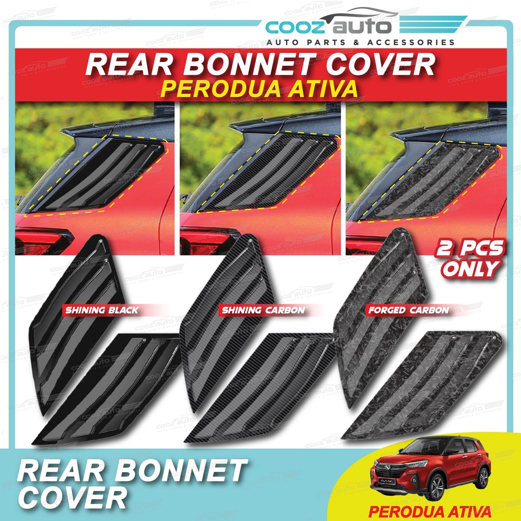 Perodua Ativa 2021 - 2025 Rear Bonnet Window Triangle Louver Cover ...