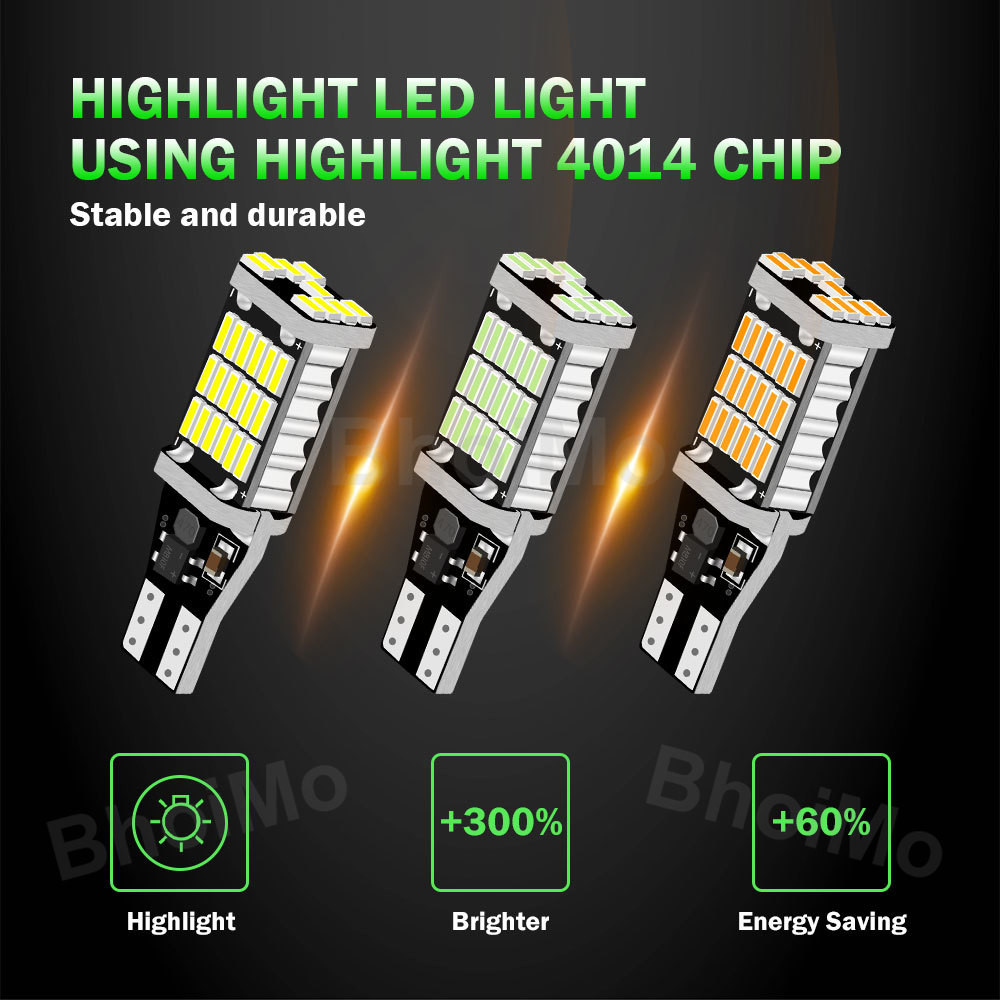 BhoiMo 2PCS T15 Led reverse light 45SMD Super bright W16W 4014 920 921 ...