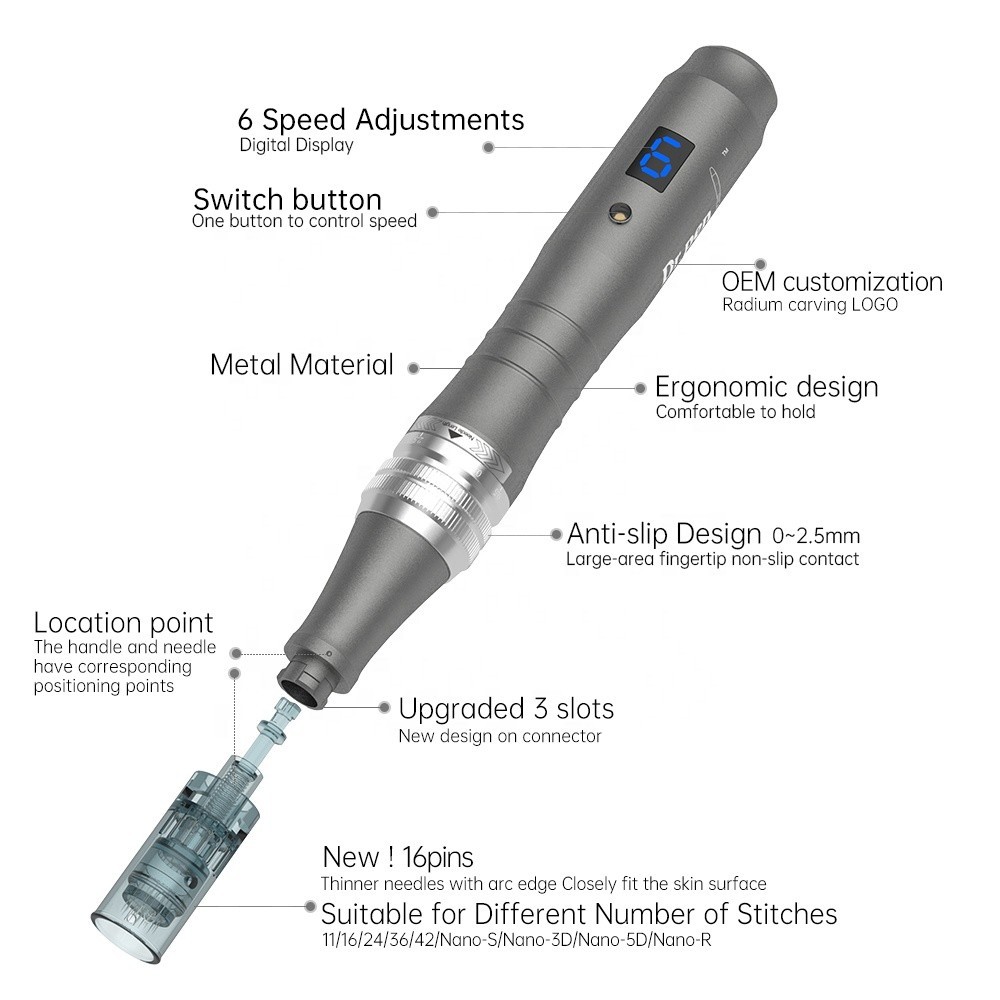 Wireless Dr Pen M8 Microneedle Beauty Pen Comes with 22Pcs Replacement ...