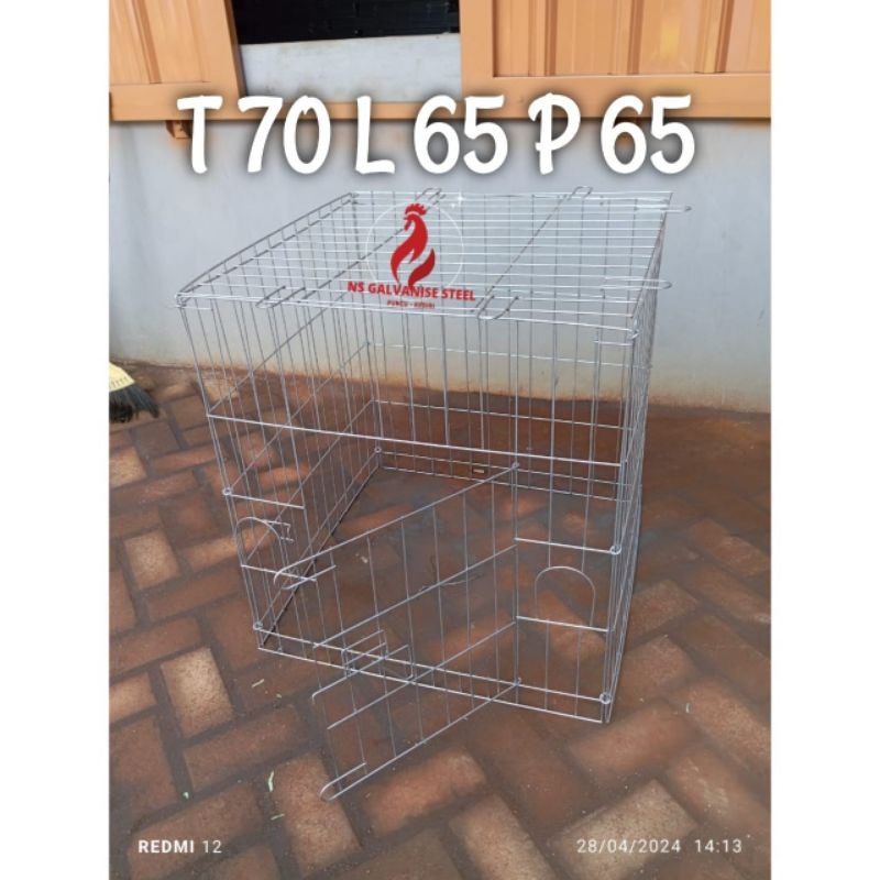 in stock Galvanise FOLDING CHICKEN DRYING CAGE 70*65*65 | Shopee Malaysia