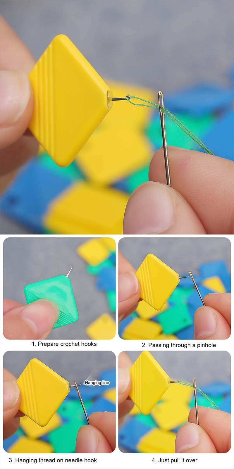 Small Fish Sewing Machine Needle Threader- Threading Guide Device ...