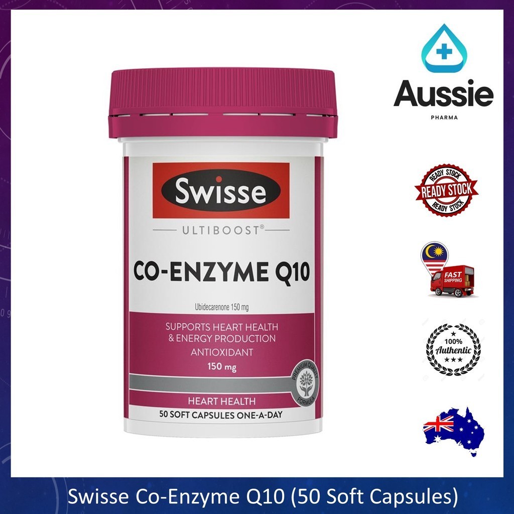 SWISSE Ultiboost Co-Enzyme Q10 150mg (50 Capsules) - Shopee Malaysia