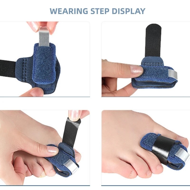 1 PC Blue Feet Care Toe Splint Straightener Fingers Claw Stabilizer ...