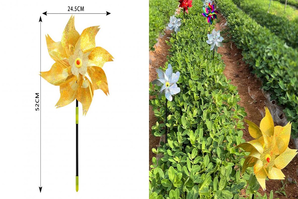 [poslajudo] Outdoor Pinwheel Bird Deterrent Humane Bird Deterrent ...