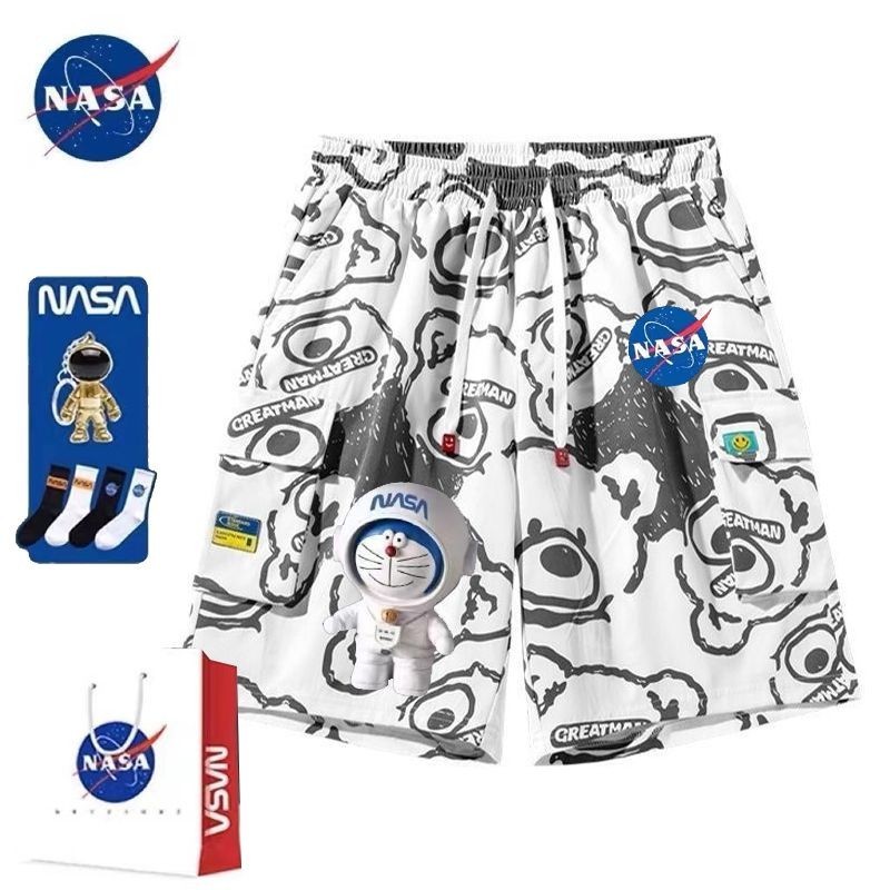 NASA Joint Bear All-print Casual Shorts Summer Men's Sports Loose ...