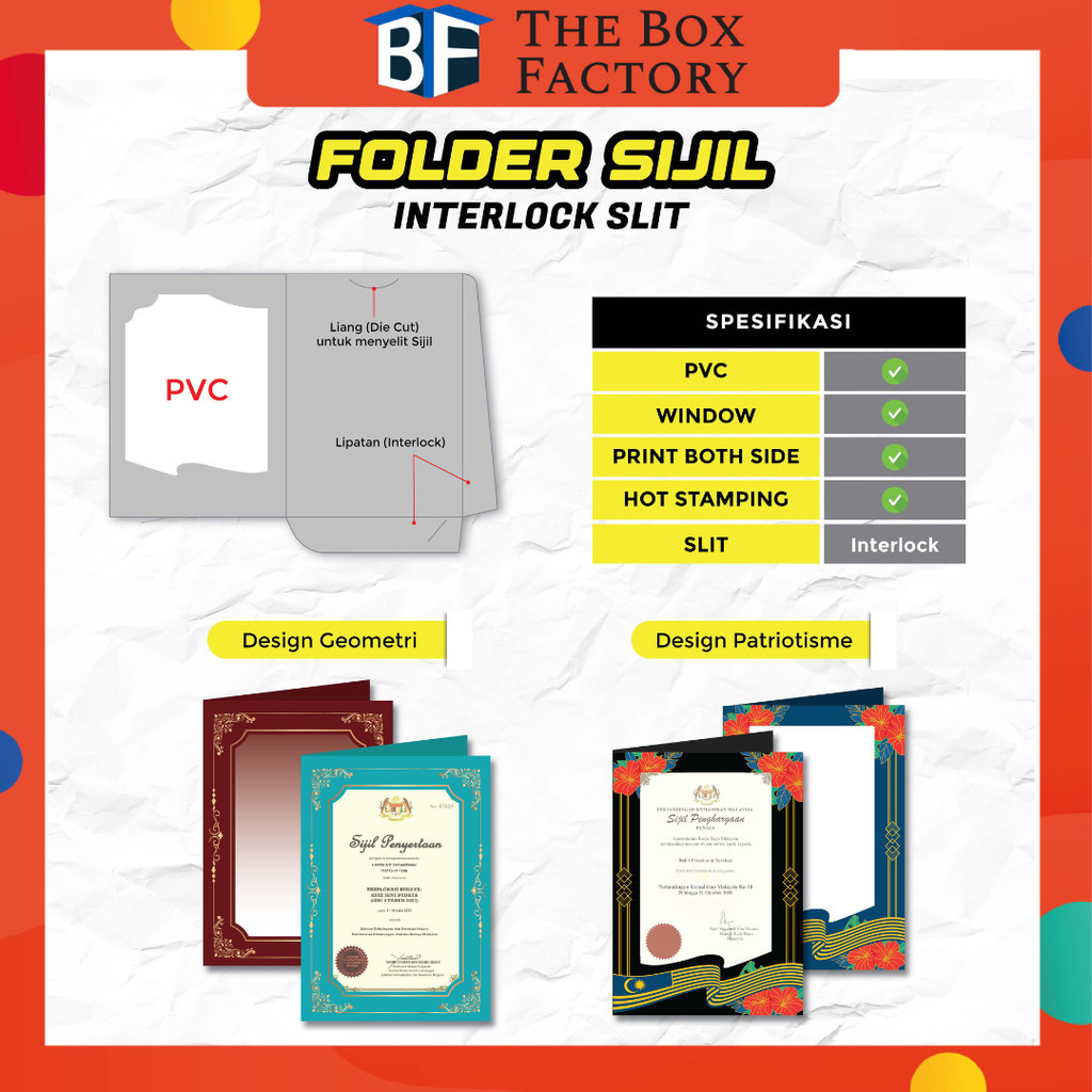 TBF [50pcs] EXCLUSIVE CERTIFICATE FOLDER | SIJIL HOLDER | HOTSTAMPING ...
