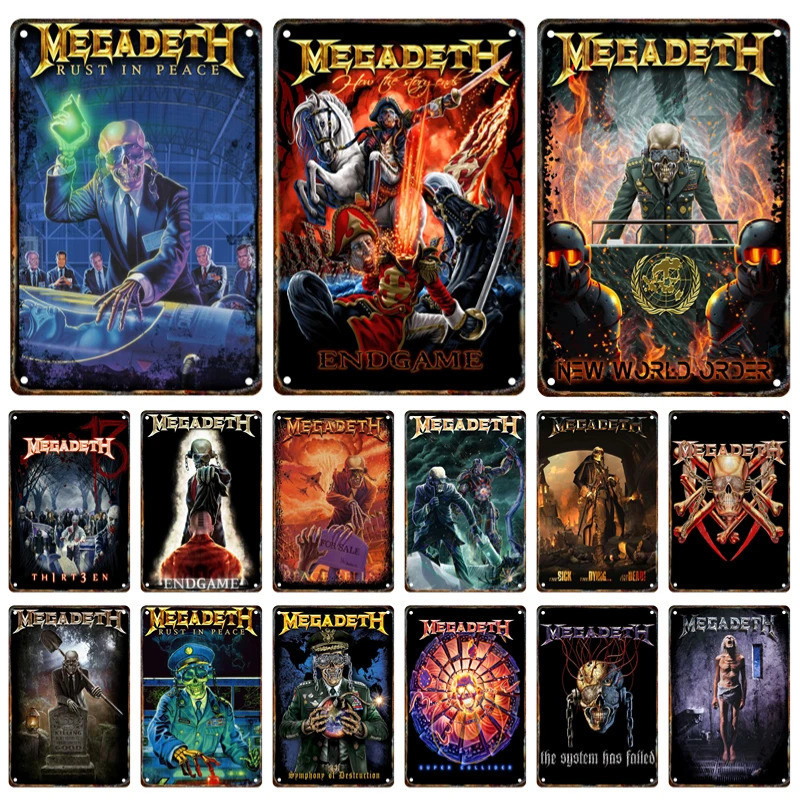 Classic Rock Band Metal Poster Plaque Tin Painting Signage Mural Home ...