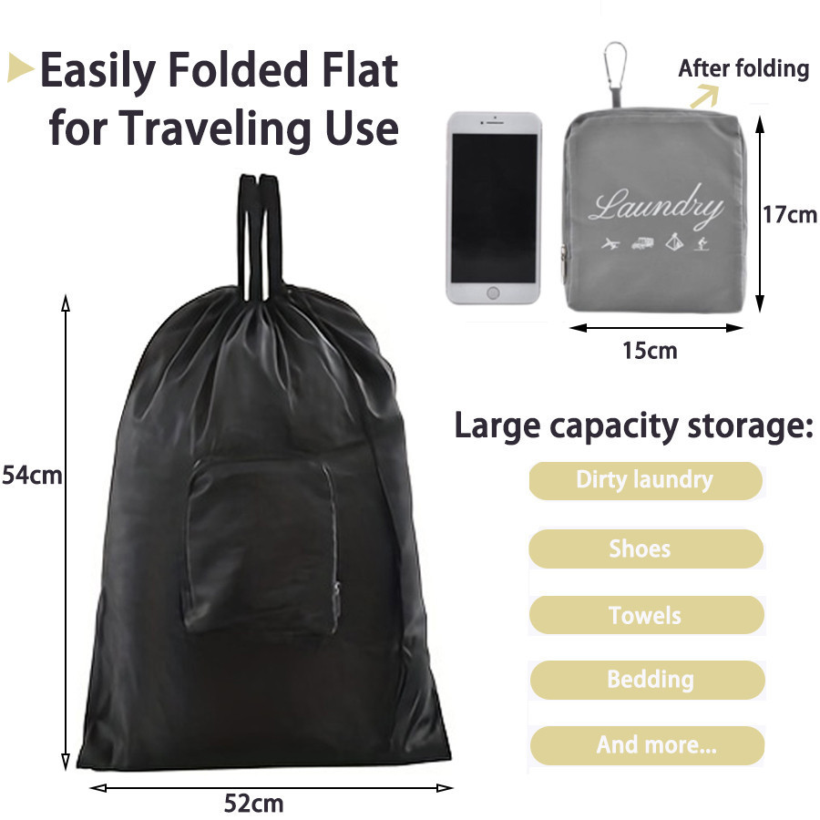 Travel Laundry Bag Lightweight Foldable Drawstring bag organizer dirty ...