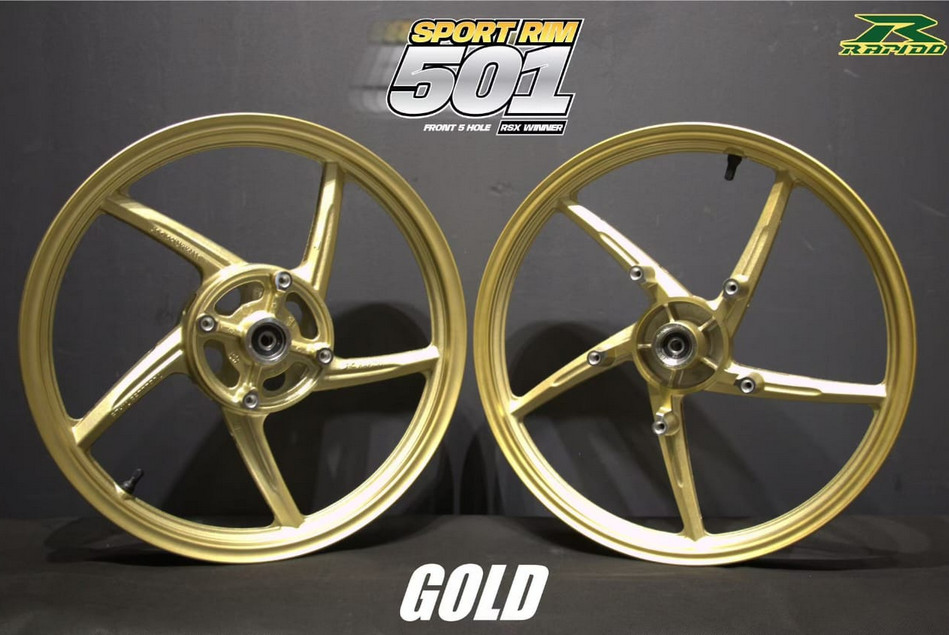 RAPIDO SPORT RIM 501 * GLOSS BLACK / GOLD * 1.60/1.85 X17 RSX150 RSX ...