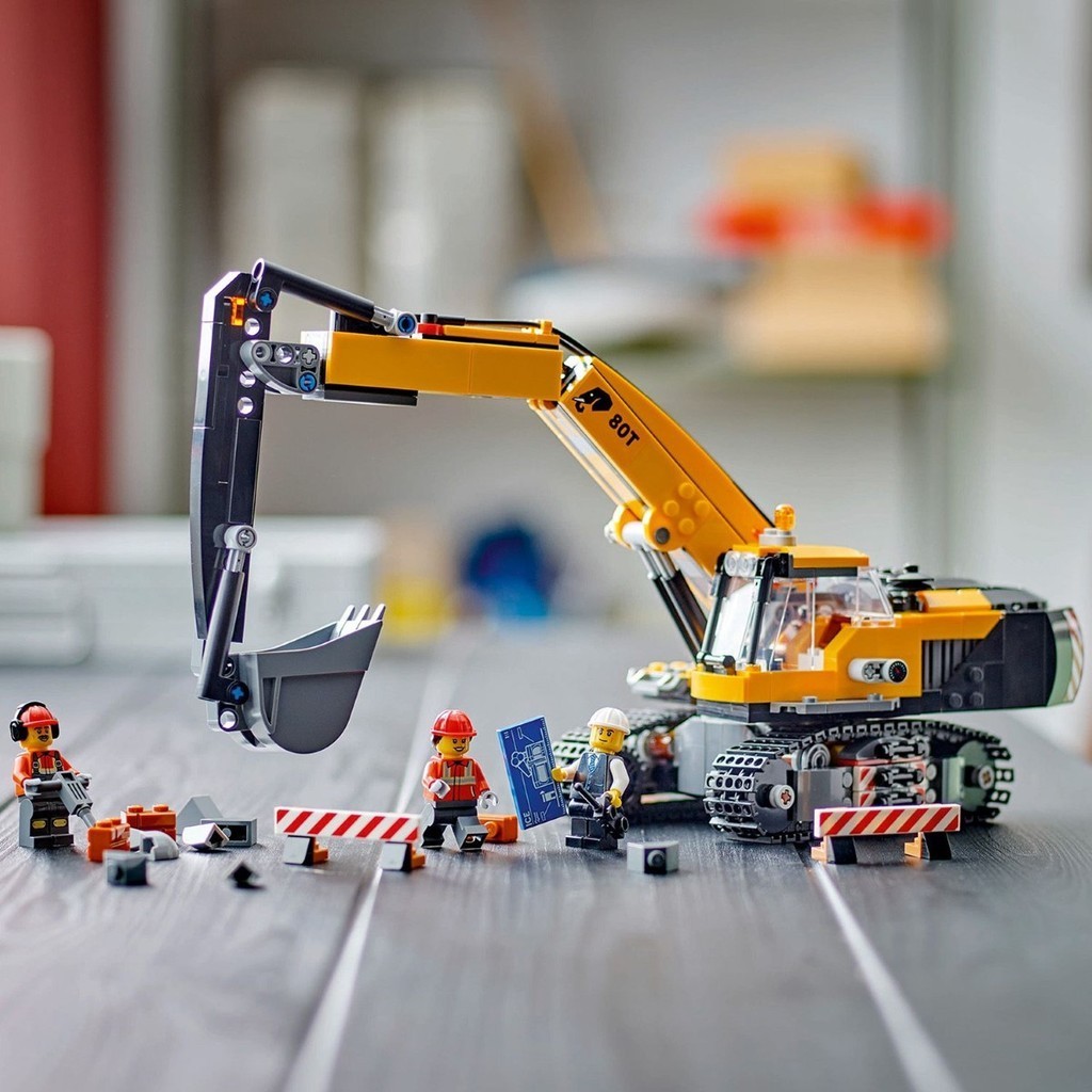 LEGO 60420 City Yellow Construction Excavator Building Toy Set (633
