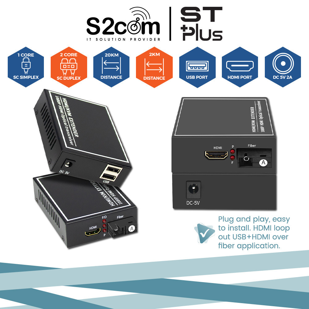 HDMI/KVM Extender Fiber Media Converter | Shopee Malaysia