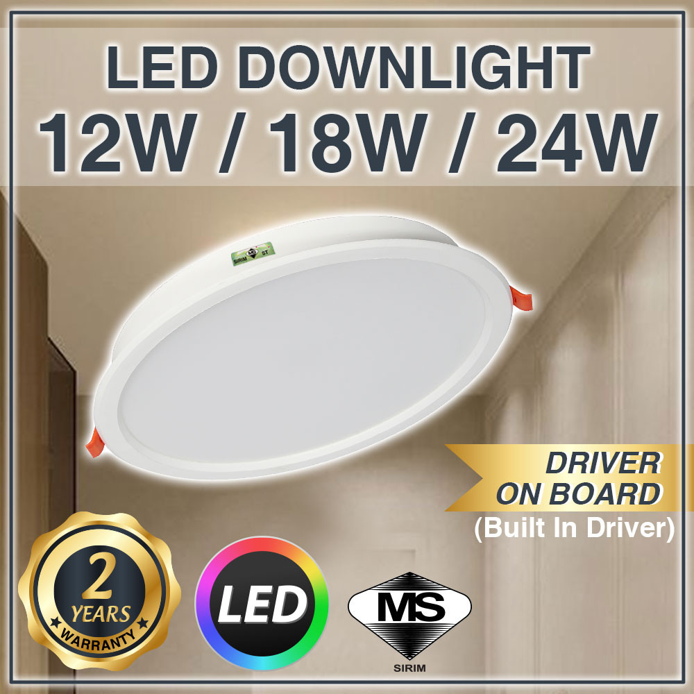 [LITEME] RML-D06 Driver On Board LED Downlight 12w/18w/24w SIRIM Lampu ...