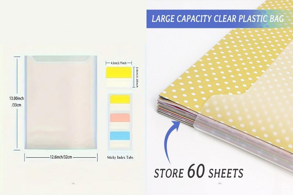 [mo] Scrapbook Paper Organizer Waterproof Document Organizer With 