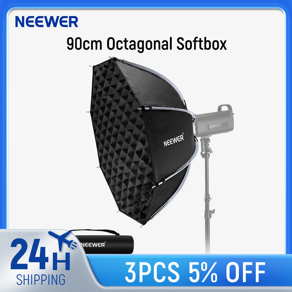 NEEWER 45/55//90cm Octagonal Softbox, Quick Release Bowens Mount ...