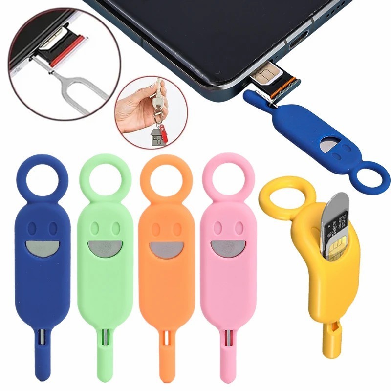 3Set 2 IN 1 SIM Card Removal Needle Pin - Anti-Lost Phone SIM Cards ...