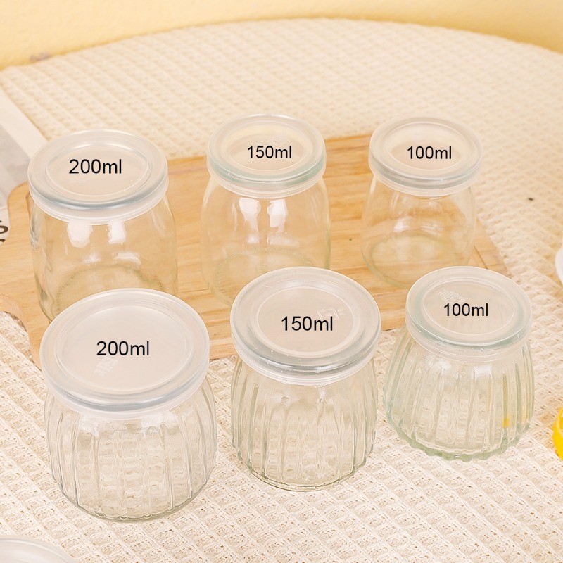 Glass Pudding Jars - Transparent Wishing Bottle - High Temperature ...