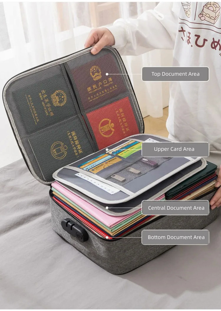 Waterproof Business Briefcase Bag Oxford Men's Document Ipad Electronic ...
