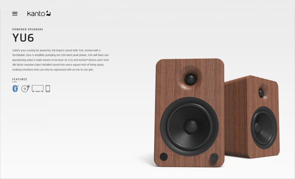 Kanto YU6 Powered Speakers with Bluetooth and Phono Preamp | Shopee ...