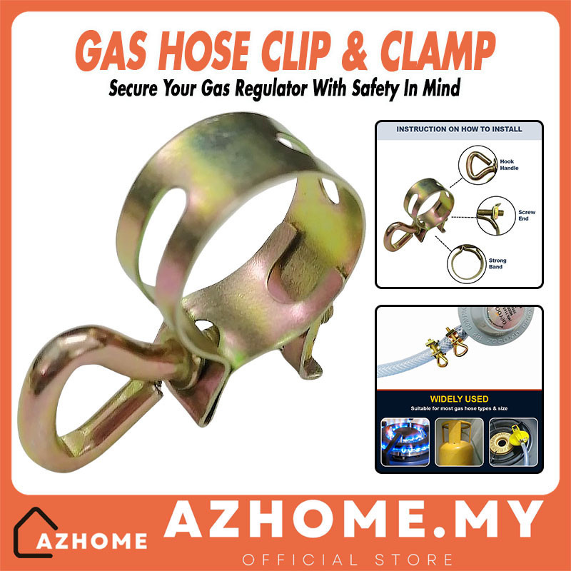 Gas Hose Pipe Clip Clamp Adjustable Heavy Duty Fastener Stainless Steel ...