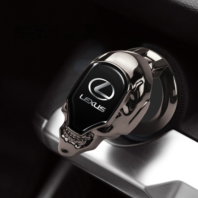 Metal Car One-click Start Button Cover Skull Sticker For Lexus IS200 ...