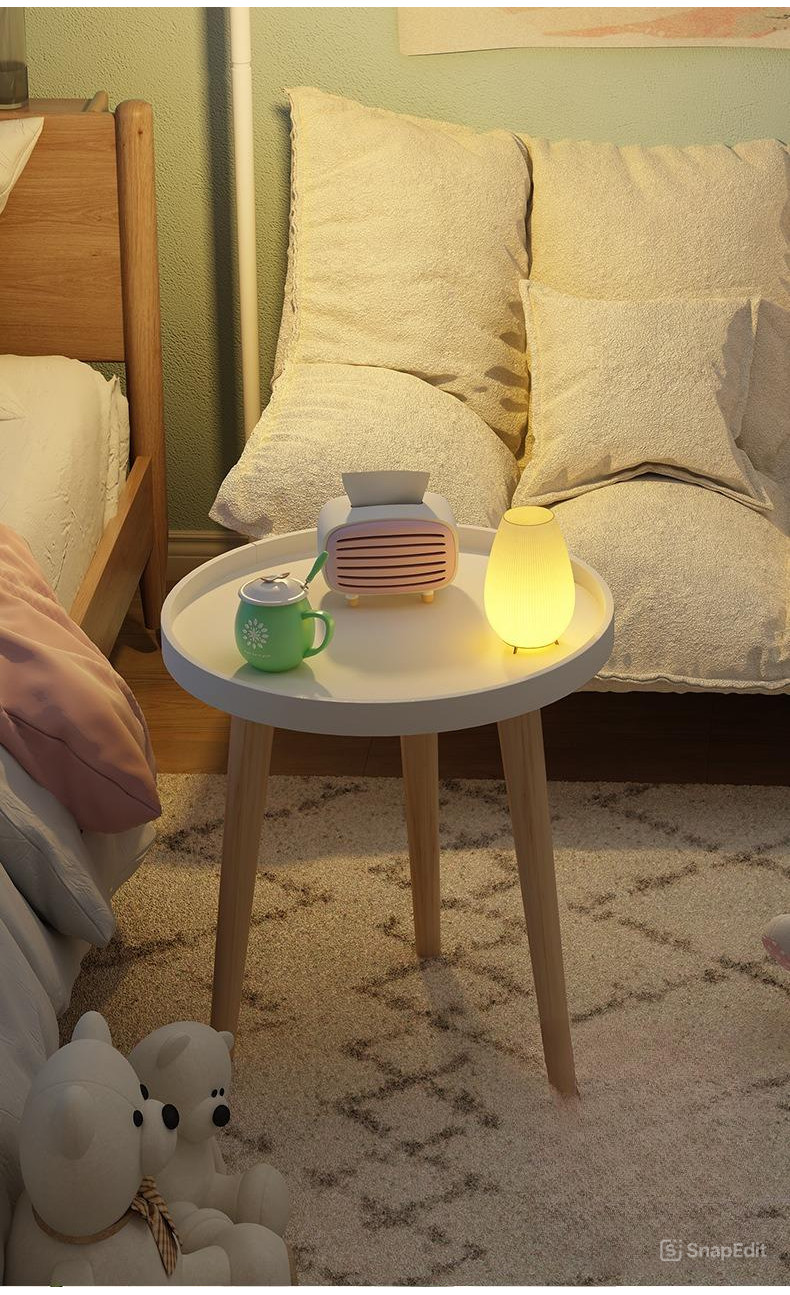 【ShopWithJoy】Small Coffee Table Mini Round Table Sofa Side Table Meja ...