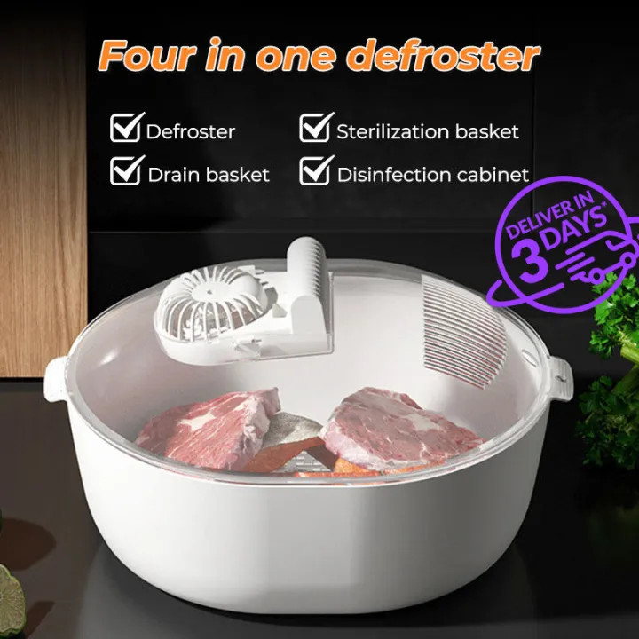 4 in 1 Quick Defroster Tray Multifunction Defroster UVC Sterilizat Fast ...