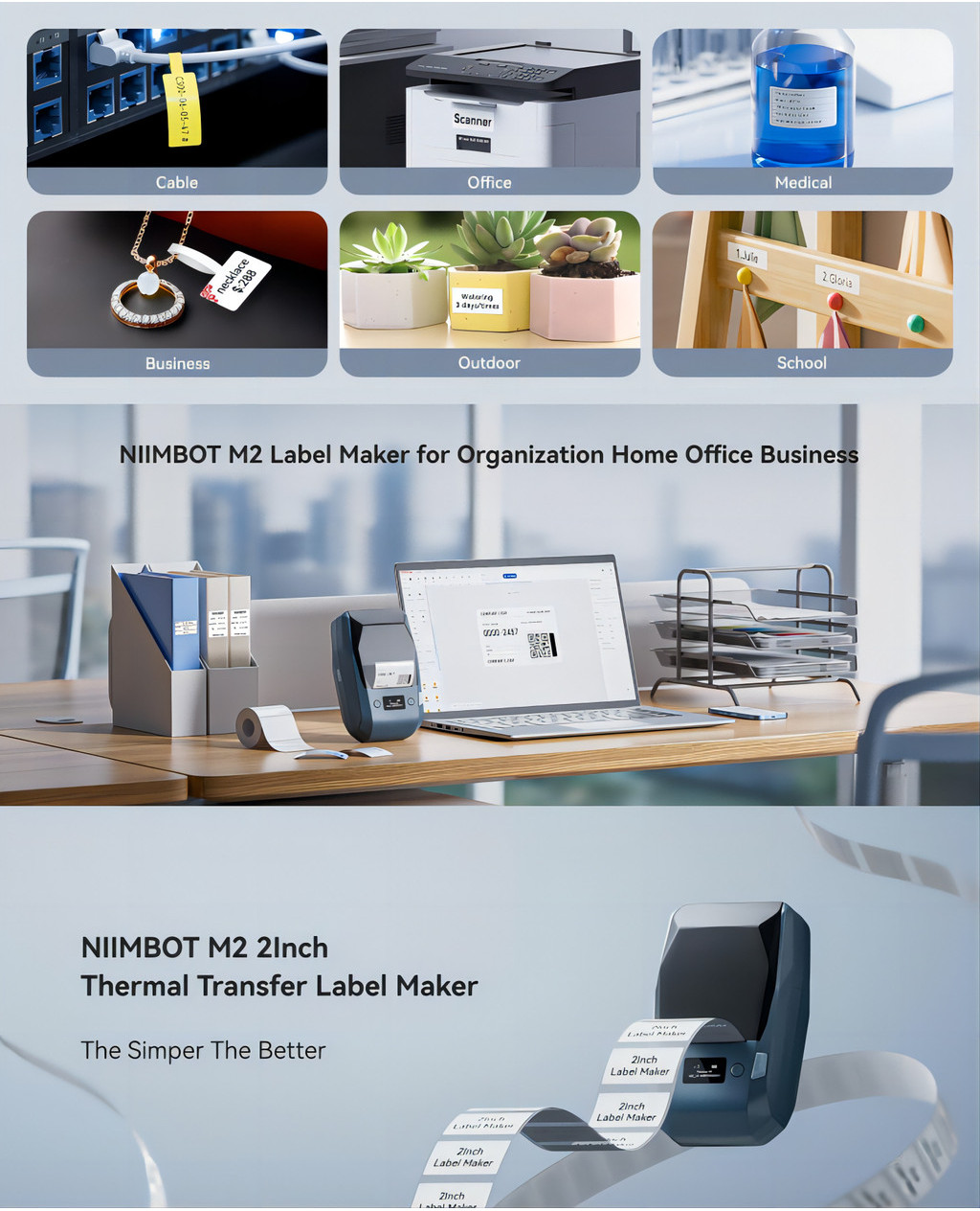NIIMBOT M2 Special matching ribbon label printer ribbon resin-based ...