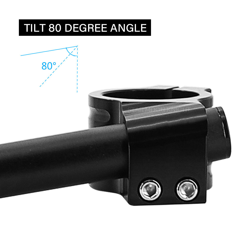 Clip on Ons Fork Riser Handlebar For Kawasaki Ninja 250 300 400 636 ZX ...