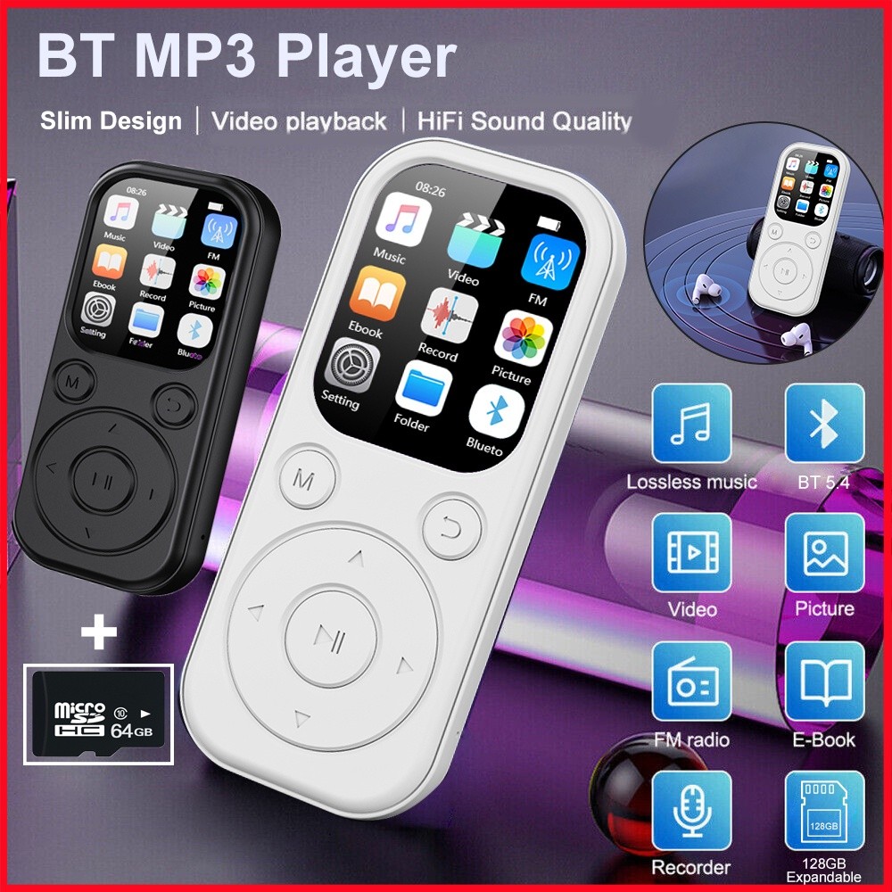 Multifunction MP3 Player Fashion Music Player Bluetooth 5.4 HIFI FM ...