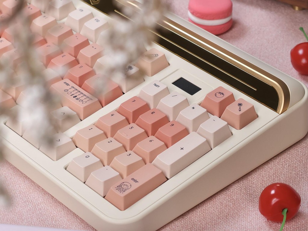 Cooking Keycaps Pink PBT Cherry Profile Cute keycaps set for Mechanical ...