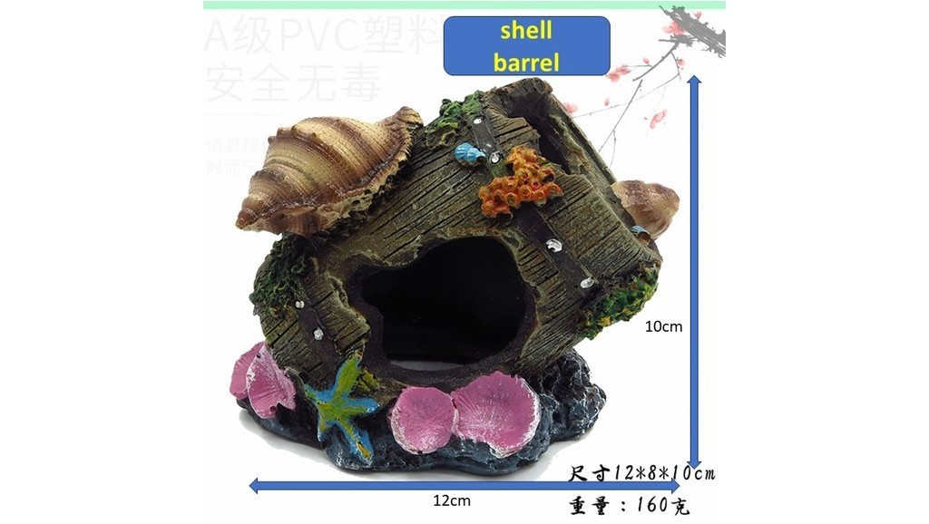 Aquarium Decoration Resin Cave Hideout Fish Tank Landscaping Ornament ...