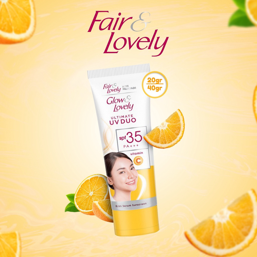 100% ORIGINAL- Glow & Lovely Cream Serum Sunscreen Vitamin C | Fair ...