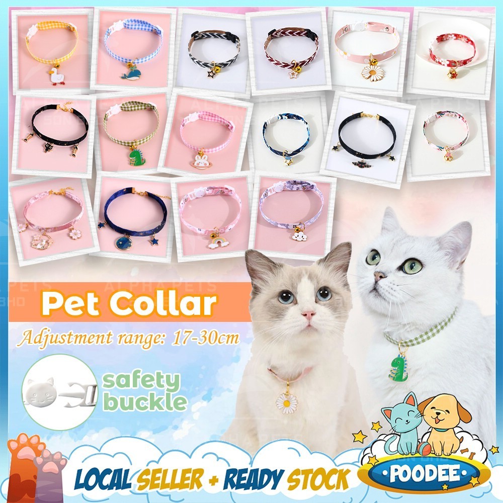 POODEE Rantai Kucing Pet Cat Dog Collar with Bell Kolar Kucing Cute ...