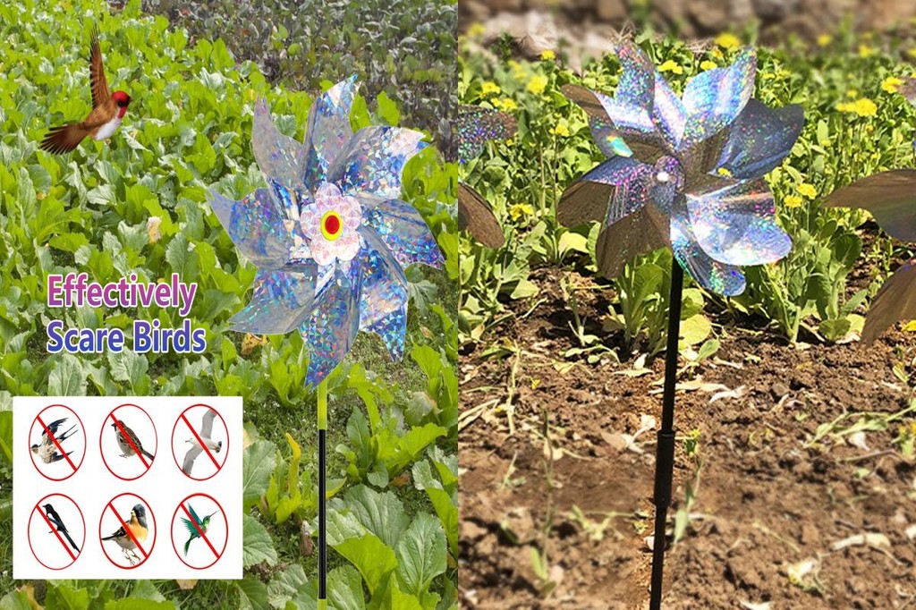 [poslajudo] Outdoor Pinwheel Bird Deterrent Humane Bird Deterrent ...