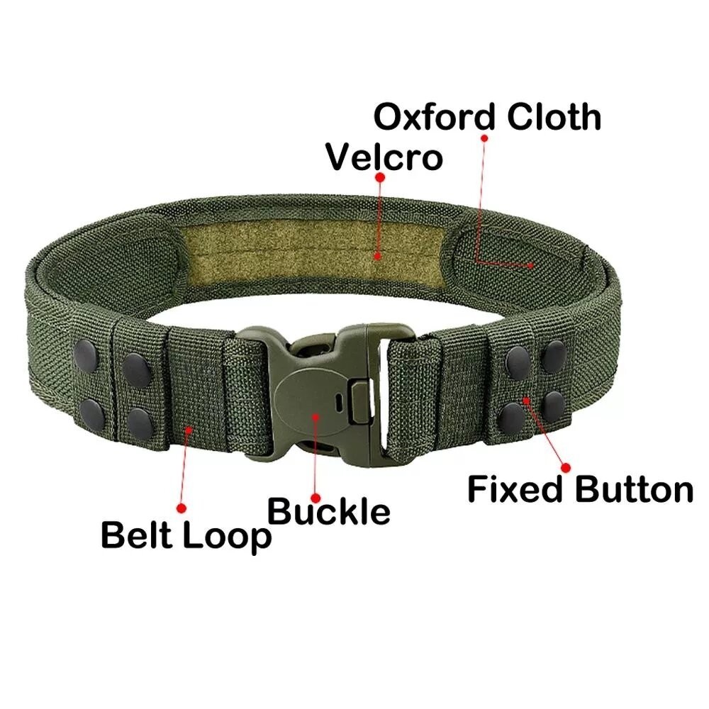 Sportmusies Tactical Nylon Web Belt - No Holes, Fully Adjustable, Low Profile Buckle, Fits Waist Under 42" - View #7